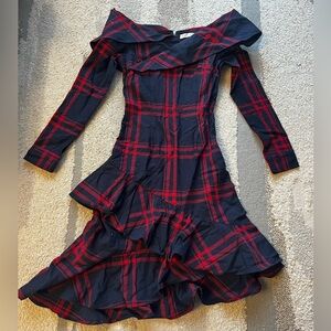 New without tags by egreis plaid asymmetric dress